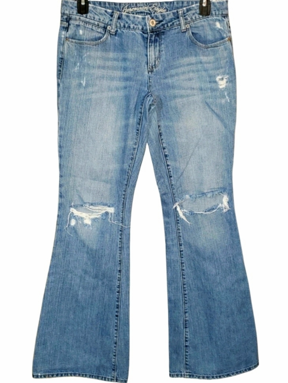 Vintage Y2K American Eagle Low Rise Flare Jeans Size 10 Long